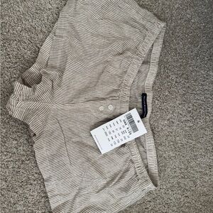 Brandy Melville Striped Beige Shorts